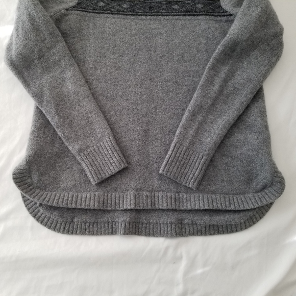 Toad&Co 100% LampsWool Girl Crew Neck Sweater Pullover Gray Charcoal Size M - Picture 4 of 10